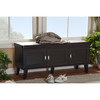 Baxton Studio Sheffield 3-door Dark Brown Wood Entryway Storage Bench Shoe Cabinet 121-6792